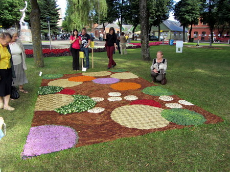 Gražiausias - Elmininkų kaimo bendruomenės ištiestas floristinis kilimas.
