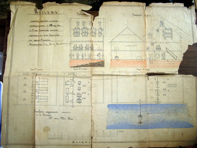 Anykščių malūno planas. 1912 m.