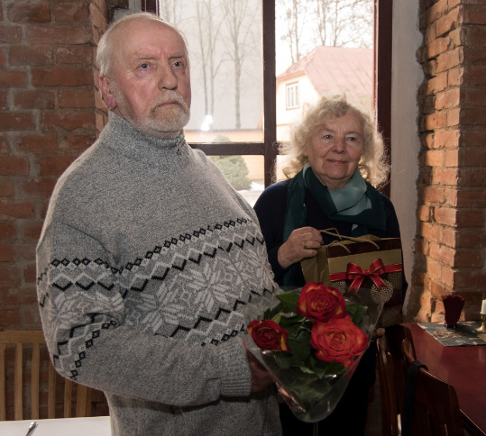 Jubiliejaus svečiai Vygandas Račkaitis ir Milda Telksnytė.