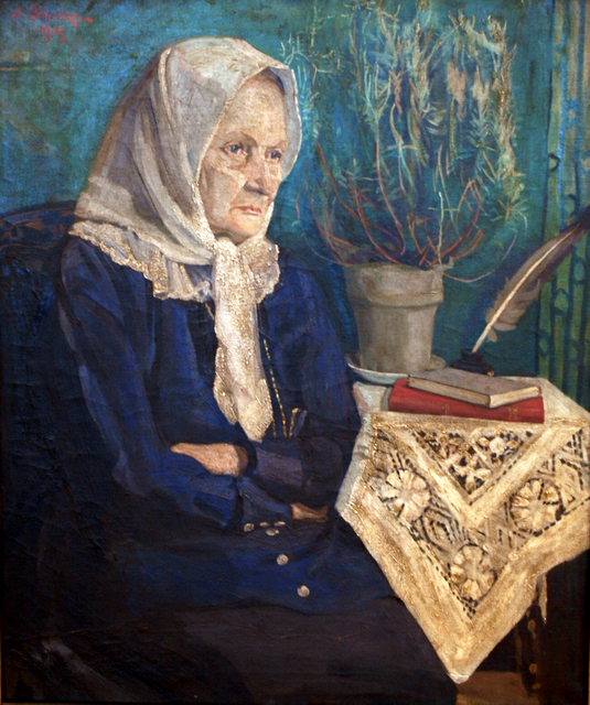 J. Šileikos iš natūros tapytas rašytojos Žemaitės portretas