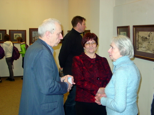Parodoje - anykštėnai pedagogai Balys Meldaikis, Vida Dičiūnaitė ir Sofija Pakalnienė.