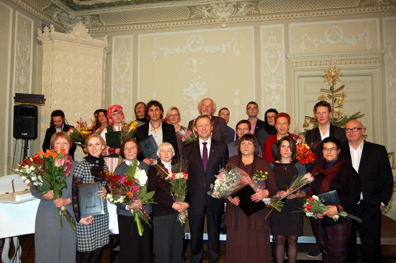 Iškilmių dalyviai Kultūros ministerijos Baltojoje salėje. Audronės Pajarskienės nuotrauka.