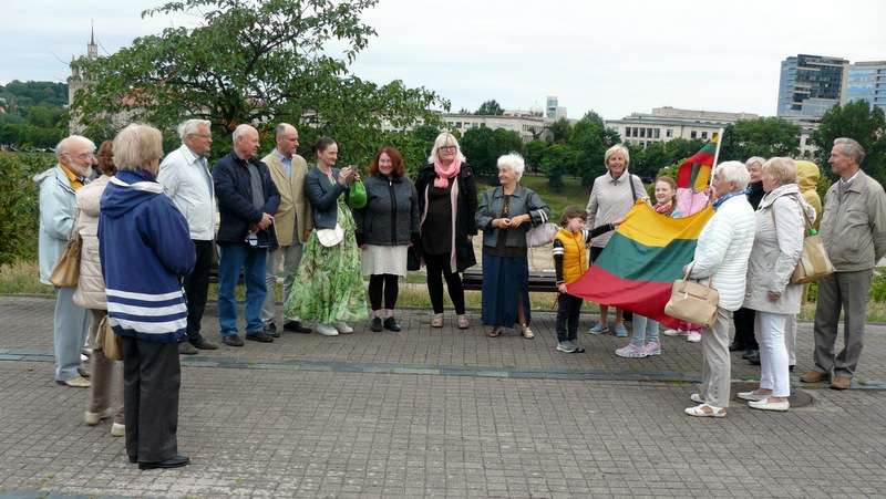 Vilniaus anykštėnai susirinko giedoti Lietuvos himną.