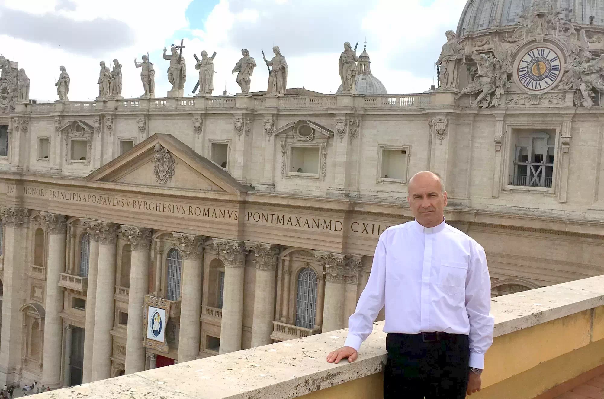 Kun. Saulius Filipavičius Vatikane 2016 m. birželio 1 d. Asmeninio archyvo nuotrauka